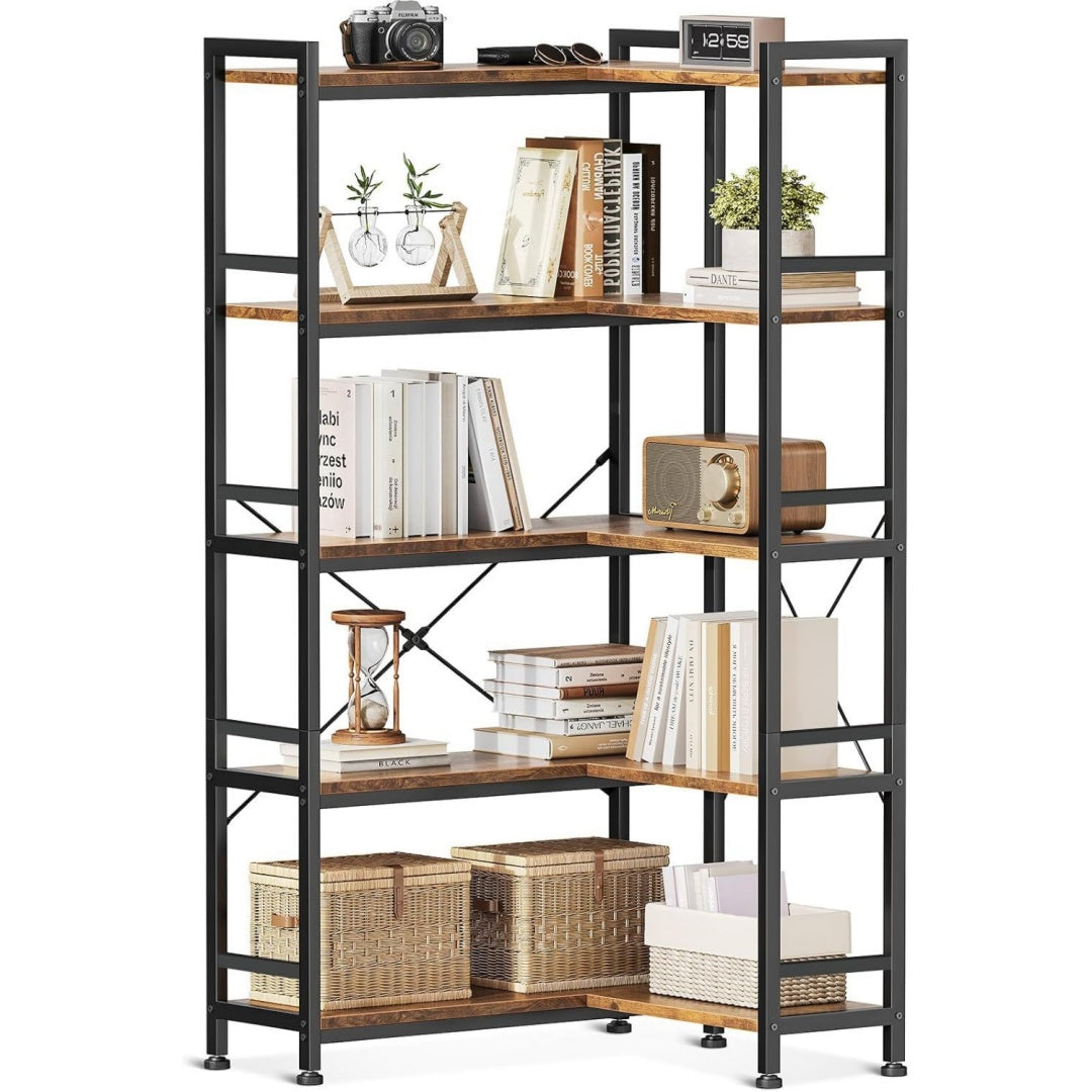 Libreria contenitore marrone regolabile in MDF