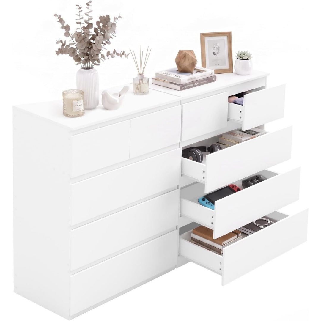 Mobile funzionale con cassetti in MDF bianco