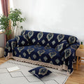 Poltrona confortevole ZZenSmot Moderno Bruco Anti-Scivolare Jacquard nero