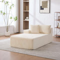 Seduta imbottita beige modulare
