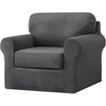 Divano confortevole EKSED Pezzi Copridivano, Copridivano Peluche nero