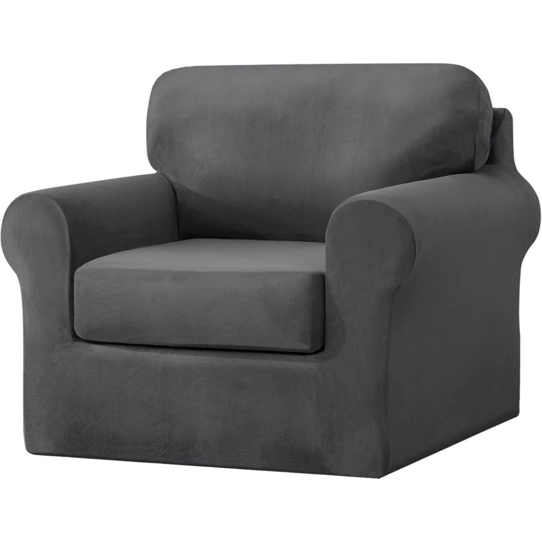 Divano confortevole EKSED Pezzi Copridivano, Copridivano Peluche nero