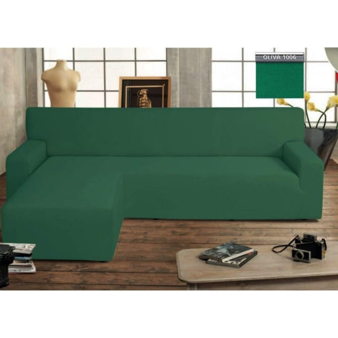 Divano confortevole BIANCALUNA Copridivano Genius Penisola Sinistra verde
