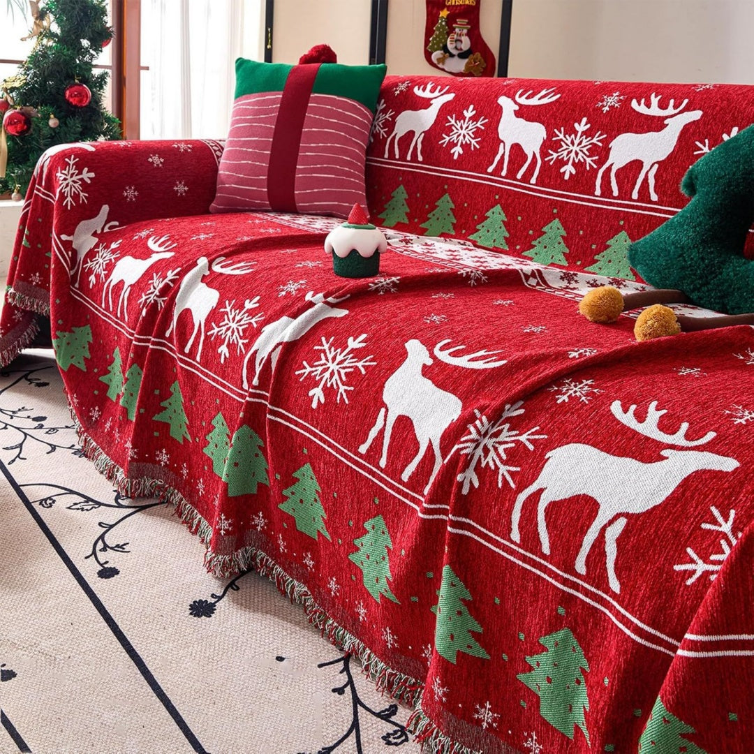 Divano da soggiorno Copertura Divano Natale, Grandi Coperte nero